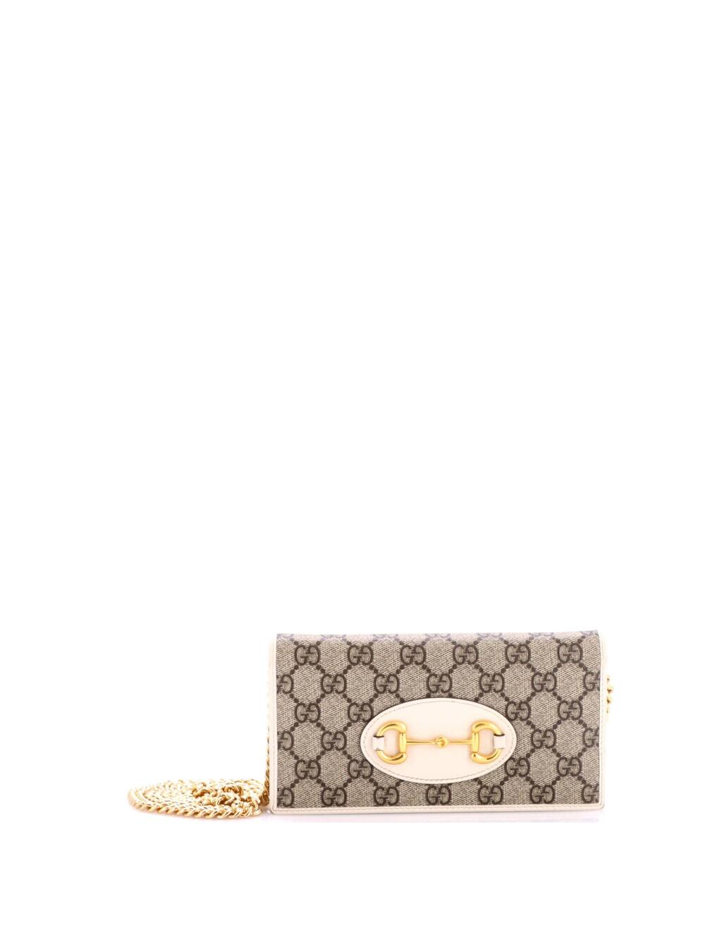 Gucci Horsebit Chain Wallet Gg Coated #323515G86B